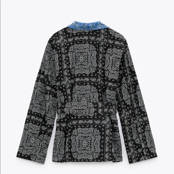ZARA Print Wrap Blouse - Picture 2 of 4